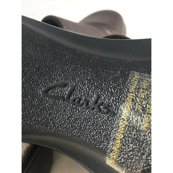 Clarks Womens Shoes Mules Size 8M Brown Leather With Buckle - Picture 10 of 12